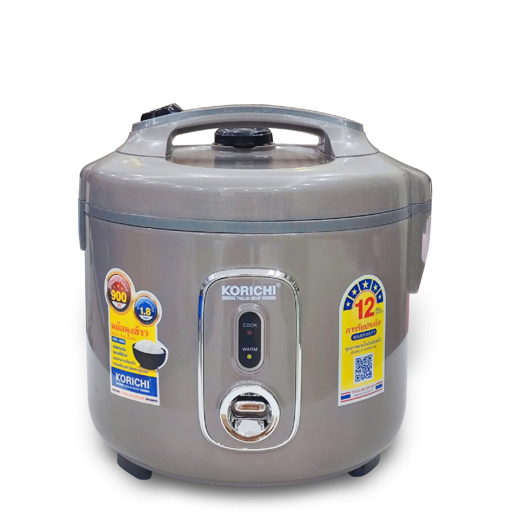 Ảnh gốc nồi cơm điện KORICHI KRC-1805 màu ghi